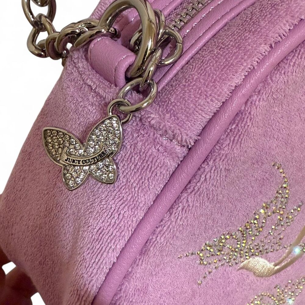 NWT Juicy Couture Violet Terry - Wingin’ It Camera Butterfly Bag - Picture 6 of 7